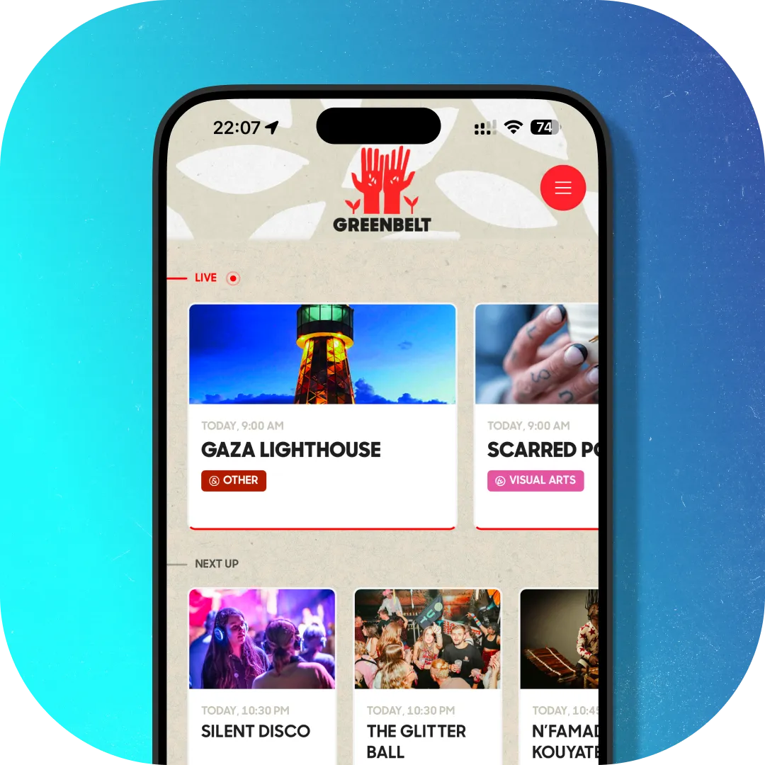 A fully branded VIKIN event app designed to work offline