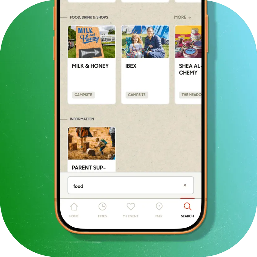 Intelligent search results in a VIKIN event app